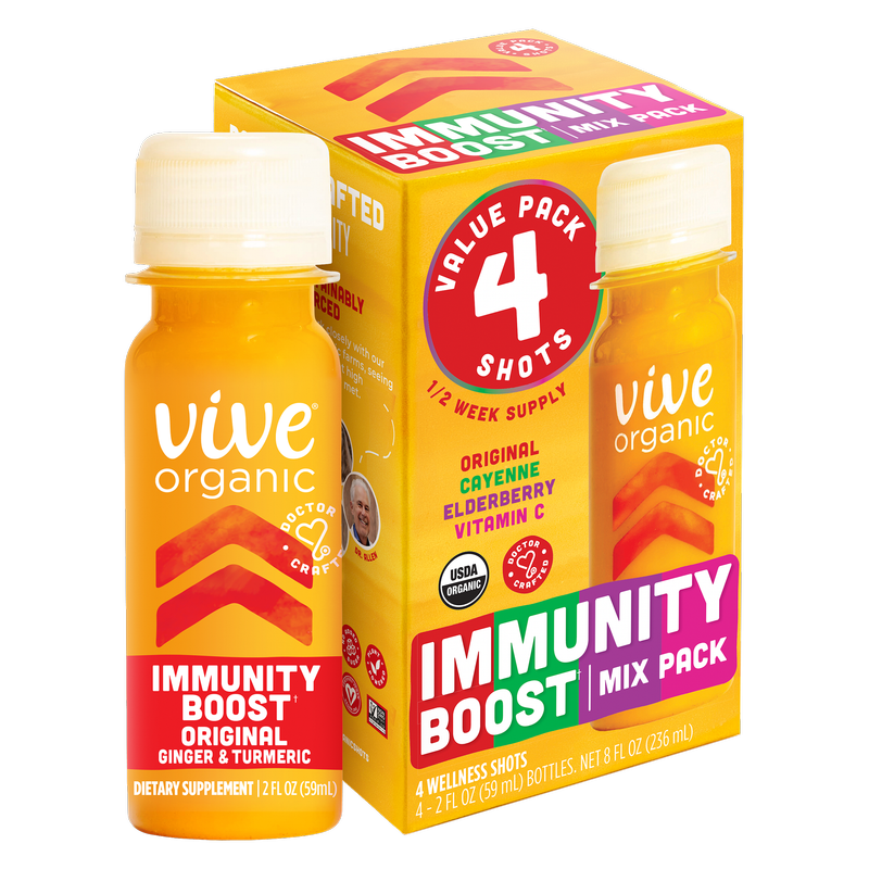 Vive Organic Immunity Boost Mix Pack 4pk 2oz Btl