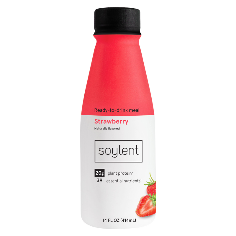 Soylent Strawberry Complete Nutrition Protein Meal Replacement Shake 14oz Btl