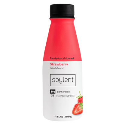 Soylent Strawberry Complete Nutrition Protein Meal Replacement Shake 14oz Btl