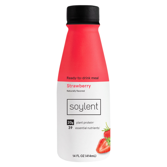 Soylent Strawberry Complete Nutrition Protein Meal Replacement Shake 14oz Btl