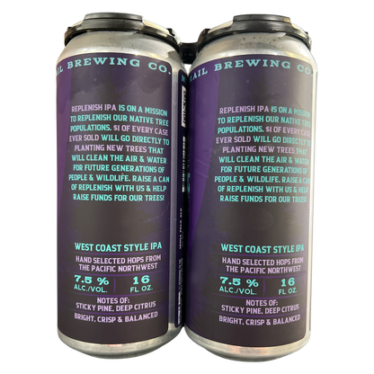 New Trail Replenish IPA 4pk 16oz Can 7.5% ABV