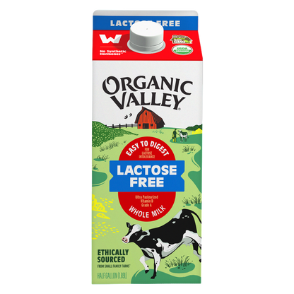 Organic Valley Lactose-Free Whole Milk 1/2 Gallon