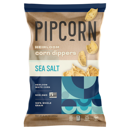Pipcorn Sea Salt Heirloom Corn Dippers 9.25oz
