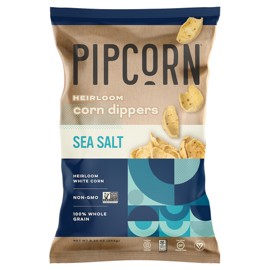 Pipcorn Sea Salt Heirloom Corn Dippers 9.25oz