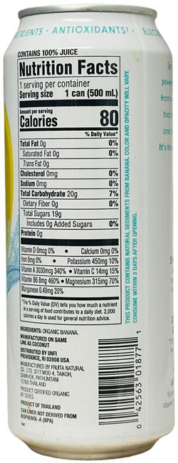 Woodstock Organic Banana Water 16.9oz Can