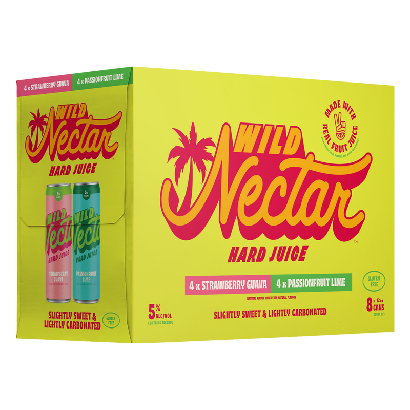 Wild Nectar Hard Juice Variety 8pk 12oz Can 5% ABV
