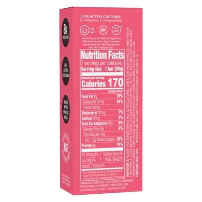 Clio Strawberry Greek Yogurt Bar - 1ct