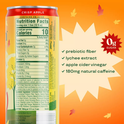 Bloom Apple Crisp Sparkling Energy 12oz Can