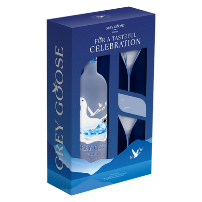 Grey Goose Vodka Gift Set 750ml (80 Proof)
