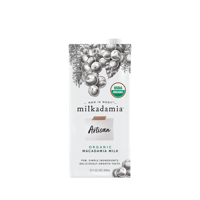 Milkadamia Organic Artisan Macadamia Milk 32oz Carton