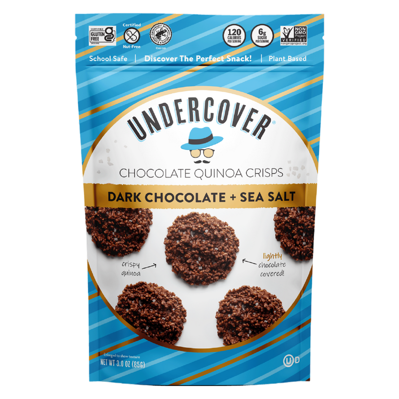Undercover Snacks Dark Chocolate & Sea Salt Quinoa Mini Crisps, 3oz