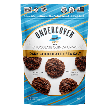 Undercover Snacks Dark Chocolate & Sea Salt Quinoa Mini Crisps, 3oz