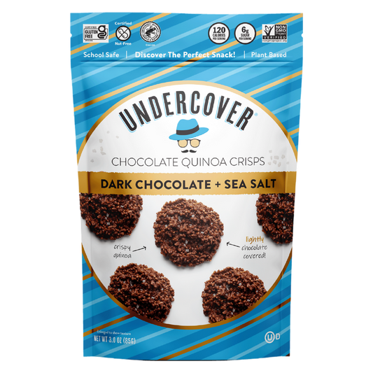 Undercover Snacks Dark Chocolate & Sea Salt Quinoa Mini Crisps, 3oz