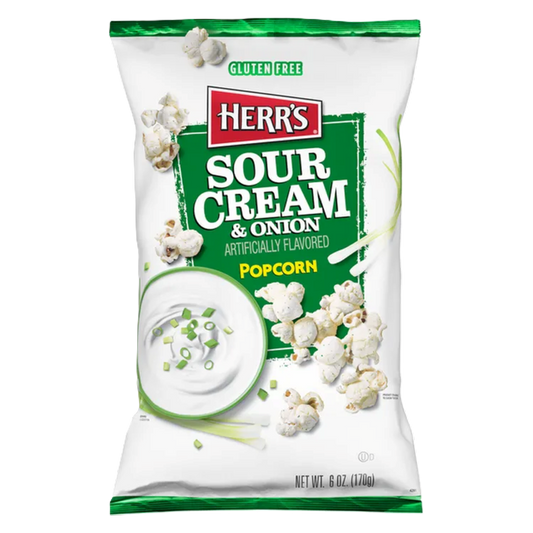Herr's Sour Cream and Onion Popcorn, 6 oz