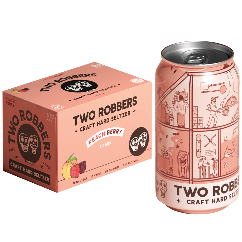 Two Robbers Peach Berry 6pk 12oz 5.2% ABV