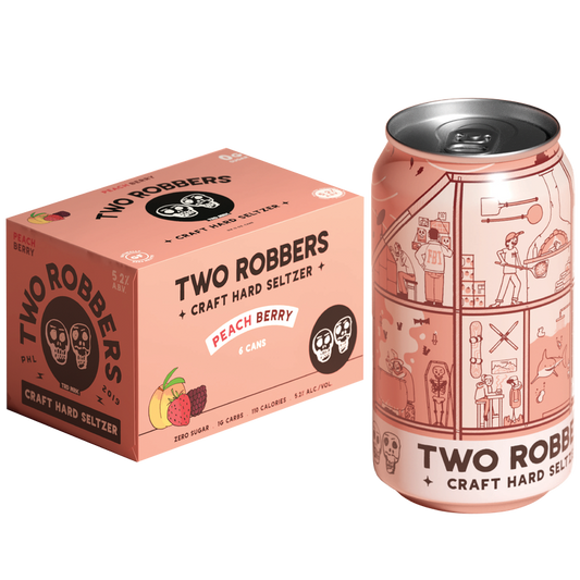 Two Robbers Peach Berry 6pk 12oz 5.2% ABV