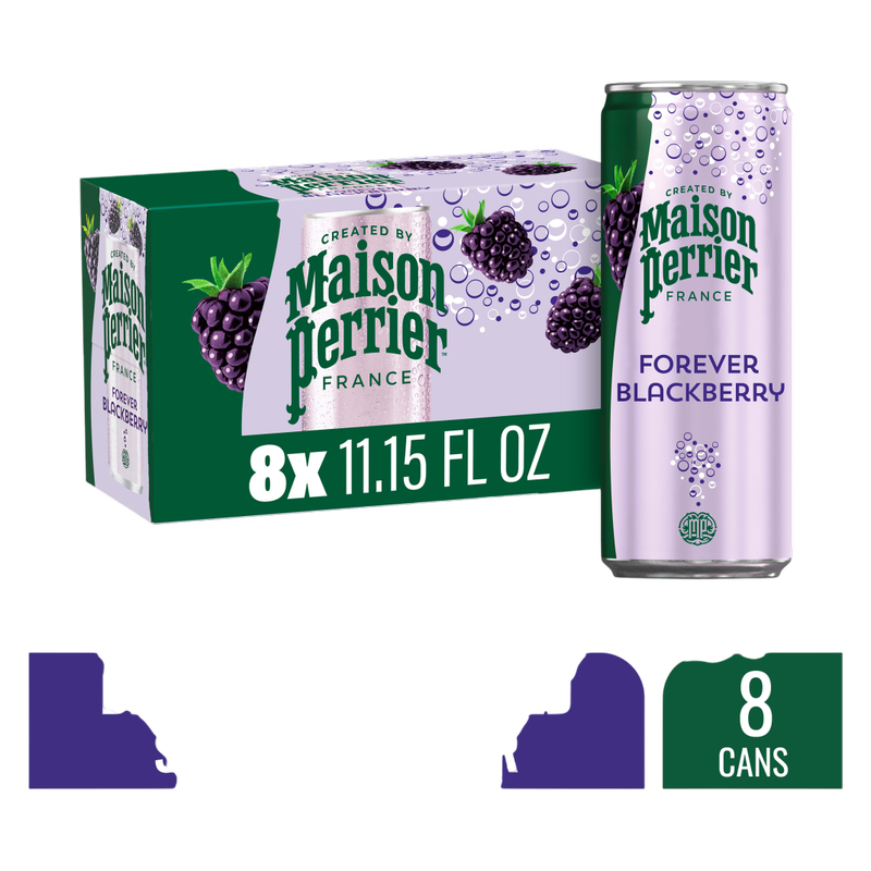 Maison Perrier Sparkling Forever Blackberry 8pk 11.15oz Can