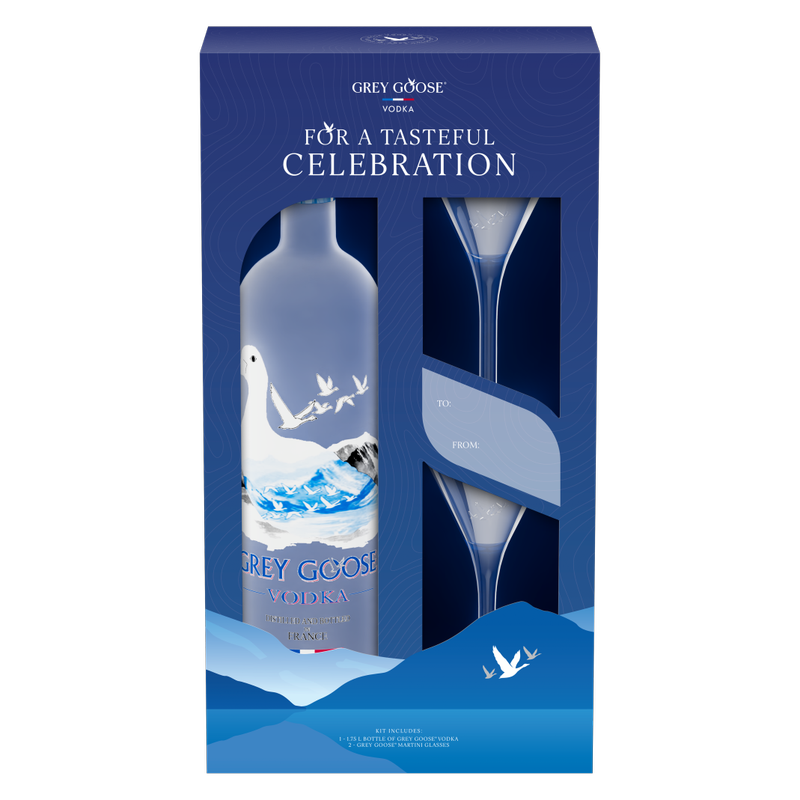 Grey Goose Vodka Gift Set 1.75L (80 Proof)