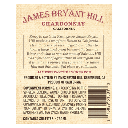 James Bryant Hill Chardonnay 750ml