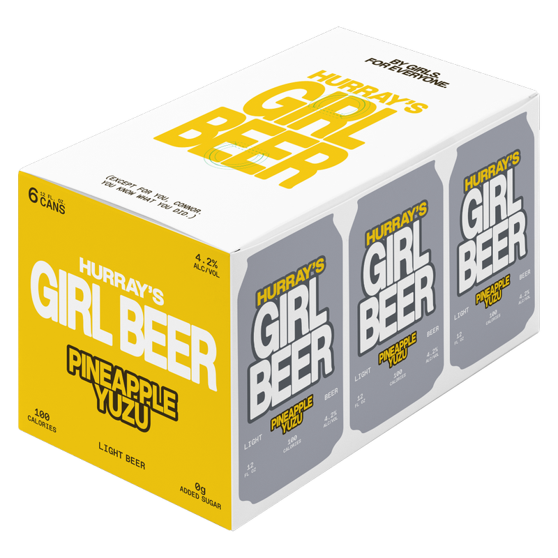 Hurray's Girl Beer Pineapple Yuzu Light Beer 6pk 12oz Can 4.2% ABV