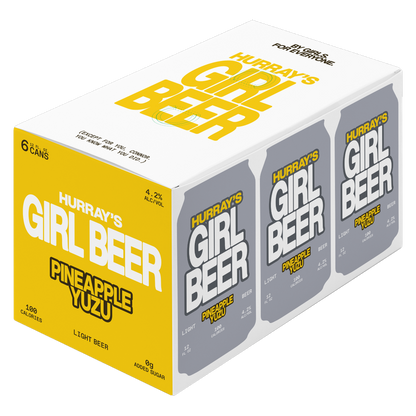 Hurray's Girl Beer Pineapple Yuzu Light Beer 6pk 12oz Can 4.2% ABV