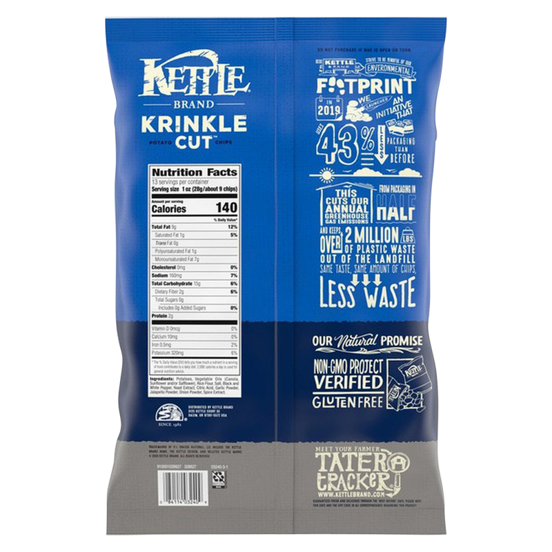 Kettle Brand Krinkle Cut Salt & Fresh Ground Pepper Potato Chips 13oz