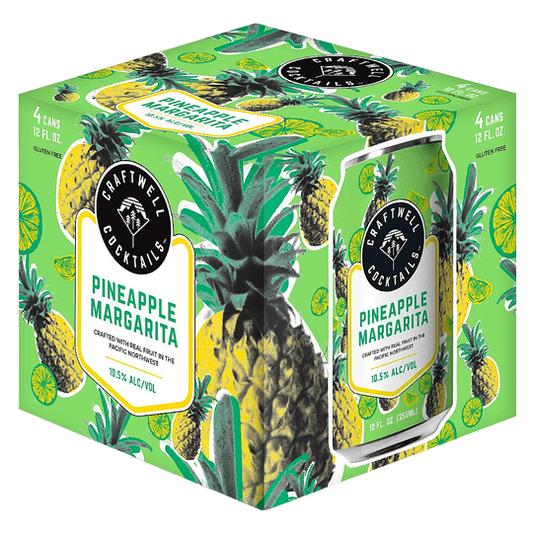 2 Towns Craftwell Cocktails Pineapple Margarita 4pk 12oz Can 10.5% ABV