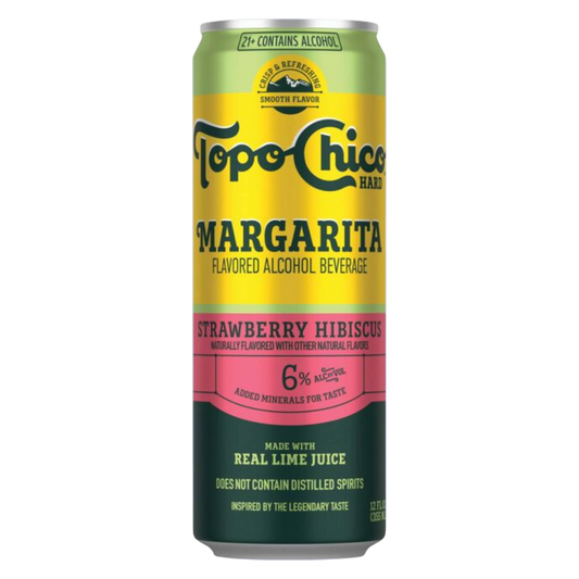 Topo Chico Strawberry Hibiscus Margarita 12oz Can 5% ABV