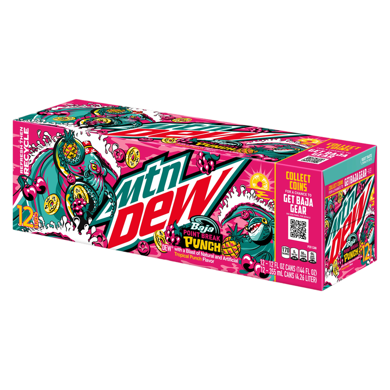 Mountain Dew Baja Pointbreak Punch 12pk 12oz Btl