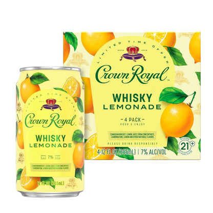 Crown Royal Whisky Lemonade Cocktail 4pk 12oz 7% ABV