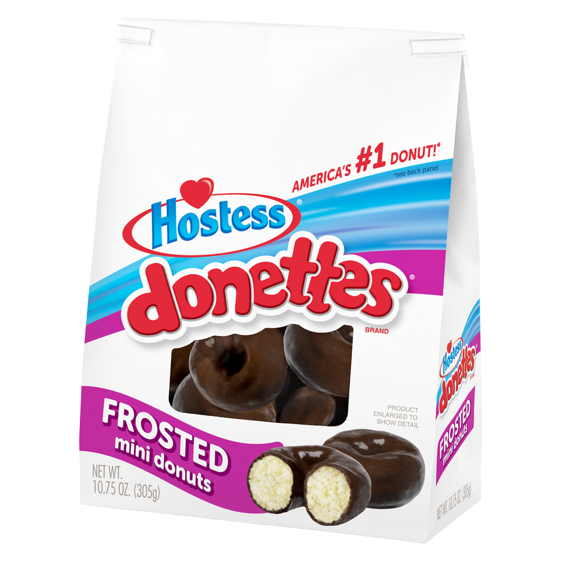 HOSTESS Frosted Mini DONETTES Bag, Chocolate Breakfast Treats - 10.75 oz