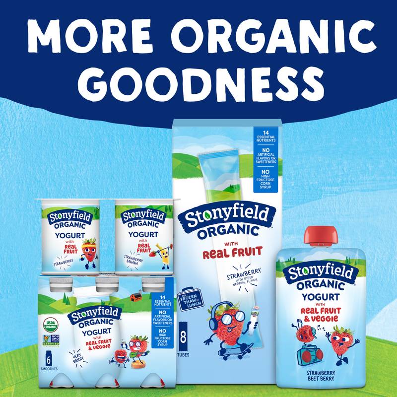 Stonyfield Organic Kids Whole Milk Yogurt Pouches- 4ct