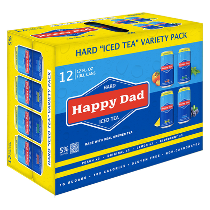 Happy Dad Hard Tea Variety Pack 12pk 12oz Can 5% ABV