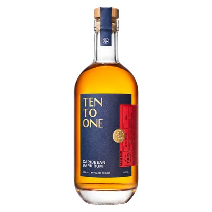 Ten To One Caribbean Dark Rum 750ml (80 Proof)