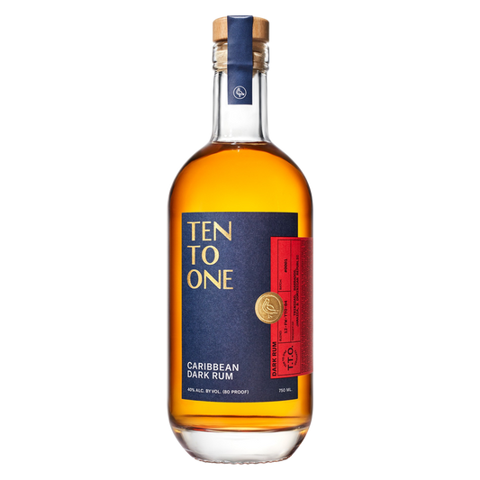 Ten To One Caribbean Dark Rum 750ml (80 Proof)