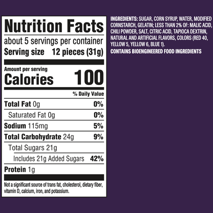 SKITTLES GUMMIES Fuego Sweet and Spicy Gummy Candy, 5.8 Oz Bag