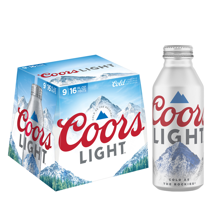 Coors Light 9pk 16oz Alum Btl 4.2% ABV