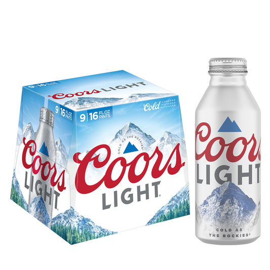 Coors Light 9pk 16oz Alum Btl 4.2% ABV