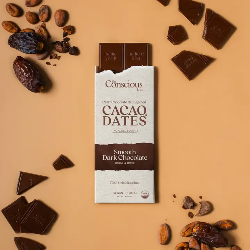 The Conscious Bar Date Sweetened Smooth Dark, 1.8 oz