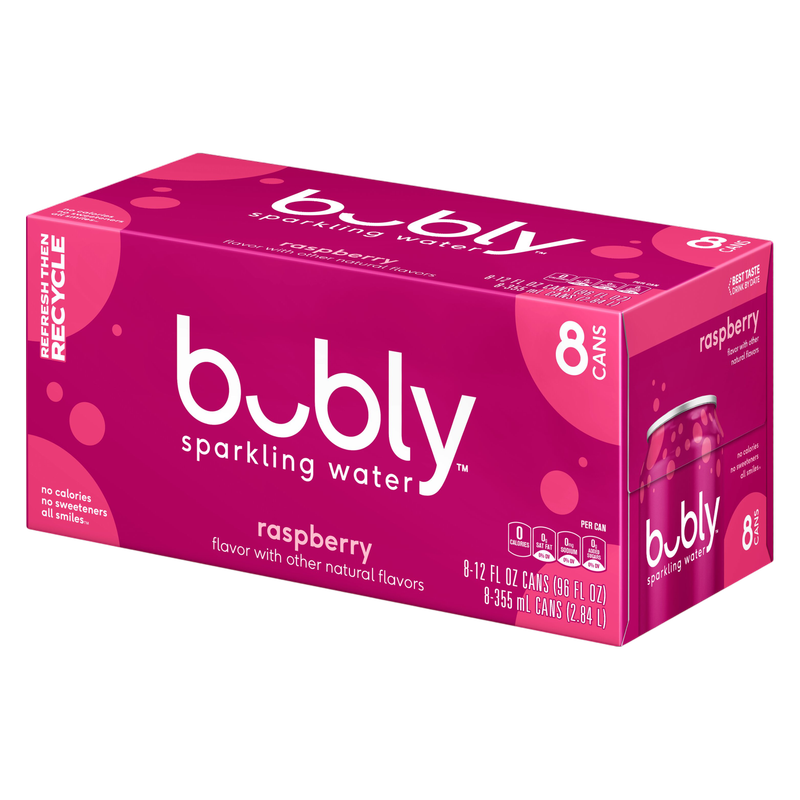 Bubly Raspberry 8pk 12oz Can