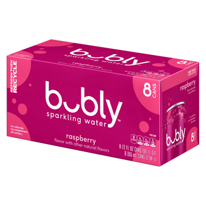 Bubly Raspberry 8pk 12oz Can