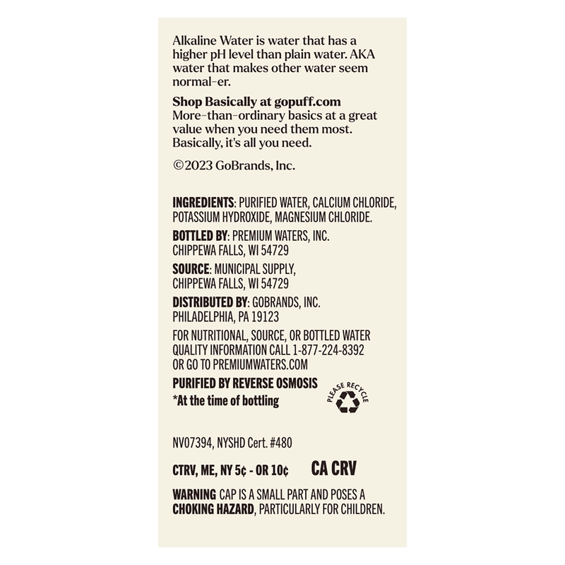 Basically 700mL Alkaline Water with Electrolytes