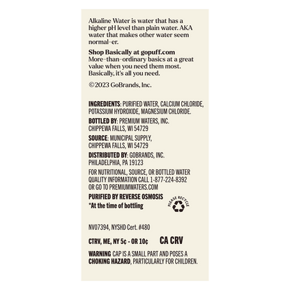 Basically 700mL Alkaline Water with Electrolytes