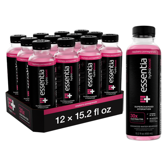 Essentia Hydroboost Raspberry Pomegranate 12pk 15.2oz Bottle- XL