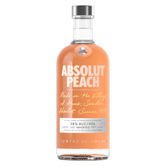 ABSOLUT Peach Flavored Vodka 750ml (76 Proof)