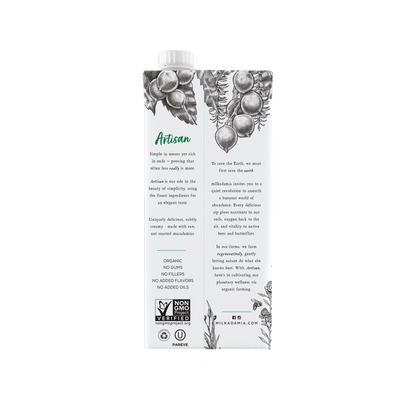 Milkadamia Organic Artisan Macadamia Milk 32oz Carton