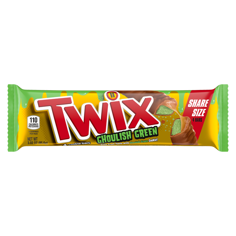 Twix Share Size Halloween Ghoulish Green 3.02oz