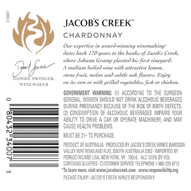 Jacobs Creek Chardonnay 750 ml