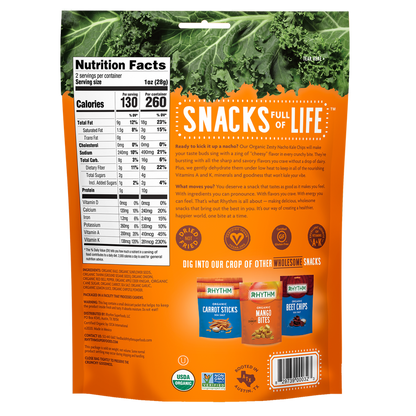 Rhythm Superfoods Zesty Nacho Kale Chips 2oz