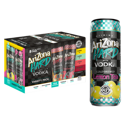 Arizona Hard Tea Vodka Variety Pack 8pk 12oz Can